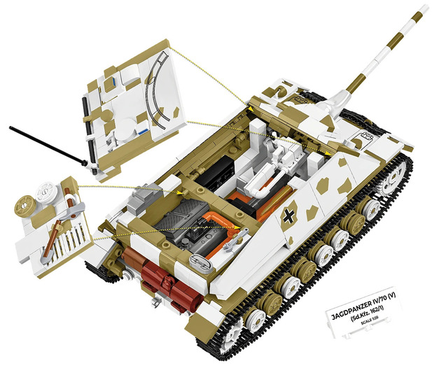 Cobi II WW Njemački lovac tenkova Jagdpanzer 38 (t) Chwat, 1:28, 1012 k, 2 f