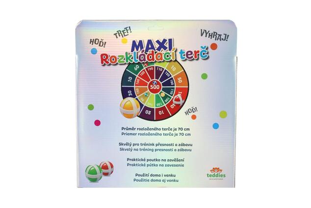 Bersaglio con velcro maxi 70cm pieghevole + 4 palline 31x33x5cm