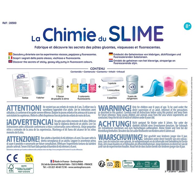 SENTOSPHERE Chemické laboratórium Výroba slizu