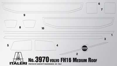 Model Kit truck 3970 - Volvo FH16 Medium Roof (1:24)