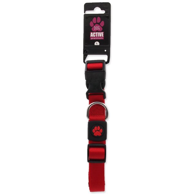 Obojok Active Dog Premium L červený 2,5x45-68cm