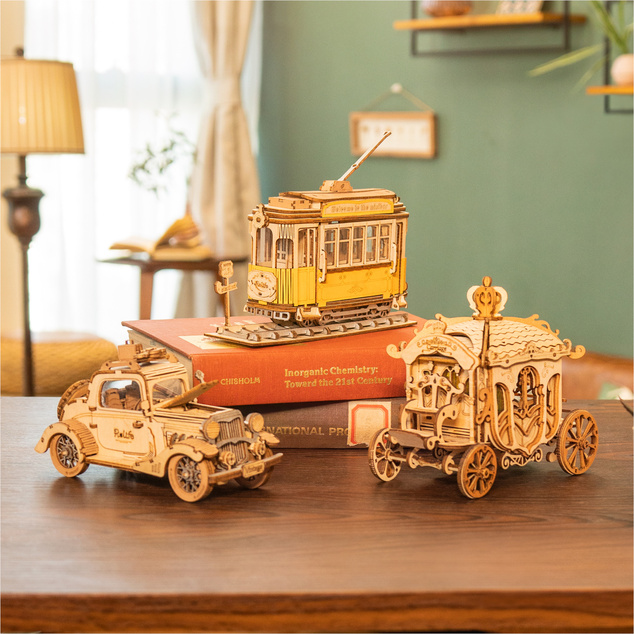 RoboTime drvena 3D puzzle Veteran kupe