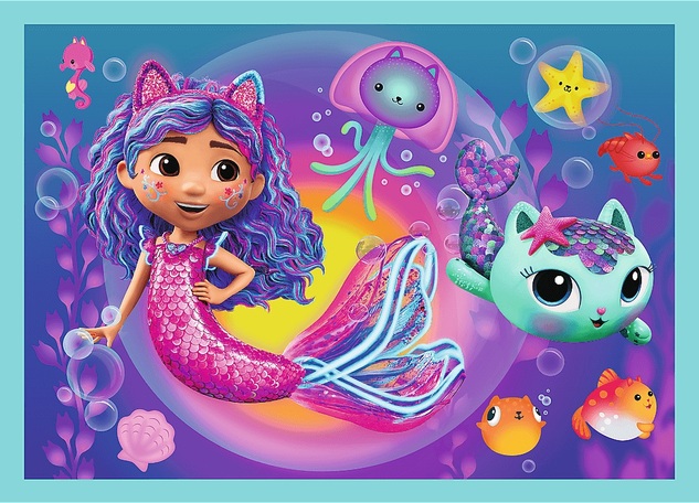 Trefl Puzzle 4v1 Gabby's Dollhouse - Gabbys großes Abenteuer