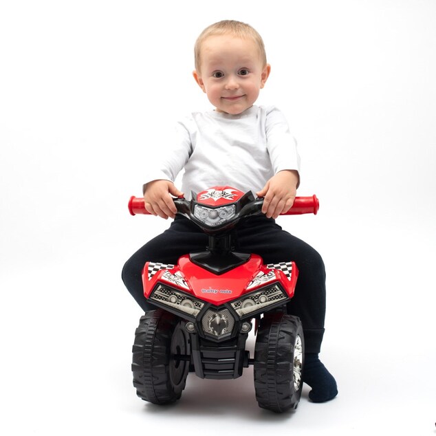Detské odrážadlo so zvukom Štvorkolka Baby Mix červená
