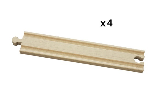 Brio Dlhé koľajnice rovné, 216 mm, 4 ks