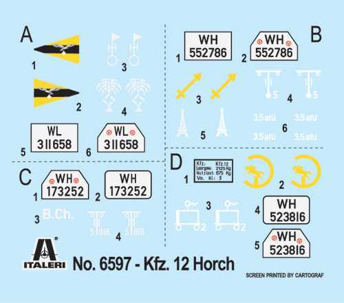 Model Kit katonai 6597 - Kfz. 12 Horch 901 type 40 frühen Ausf (1:35)