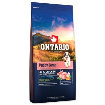 Krmivo Ontario Puppy &amp; Junior Large Chicken &amp; Sweet Potatoes 12kg
