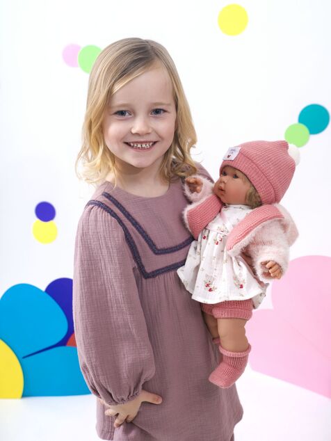Llorens 42168 CARLA - muñeca realista con sonidos y cuerpo de tela suave