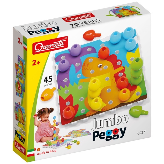 Quercetti Jumbo Peggy - mozaika - 45 ks