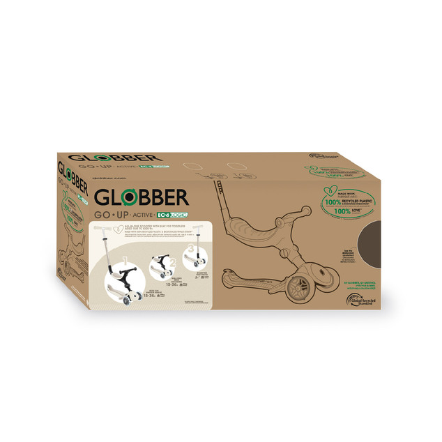 Globber Detská kolobežka Go up active lights ecologic Coconut