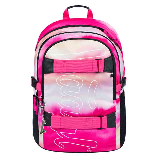 BAAGL SADA 3 Skate Pink Stripes: zaino, astuccio, tasca
