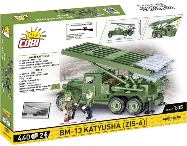 Cobi 2280 II WW BM-13 Katyusha ZIS 6, 1:35, 450 PS, 2 f
