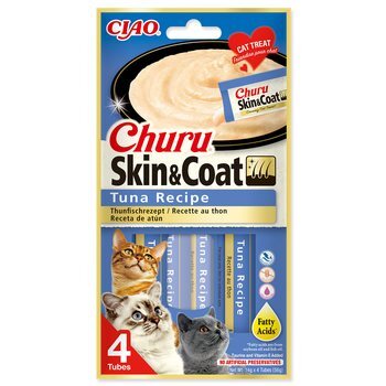 Pochúťka Churu Skin &amp; Coat tuniak 4x14g