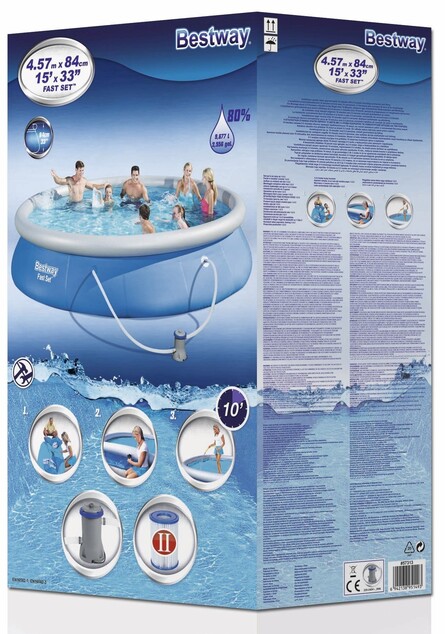 Bestway Bazén Fast Set 457 x 84 cm s filtráciou