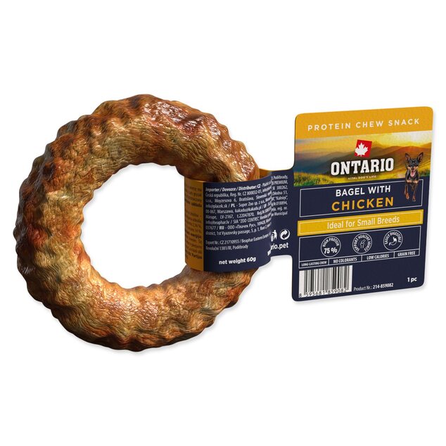 Ontario Protein rágó bagel csirkével 1db 8,9cm