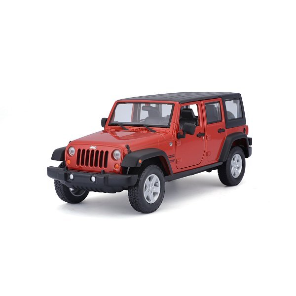 Maisto - 2015 Jeep Wrangler Unlimited, metal oranžový, 1:24