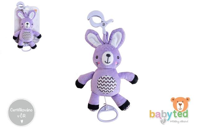 Zajačik babyted naťahovací plyš 30cm záves na postieľku/kočík