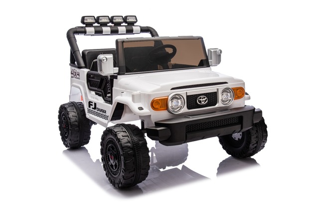 Elektrické autíčko Toyota FJ Cruiser XXL s pohonom 4x4, licencované (Dvojmiestne), biele,