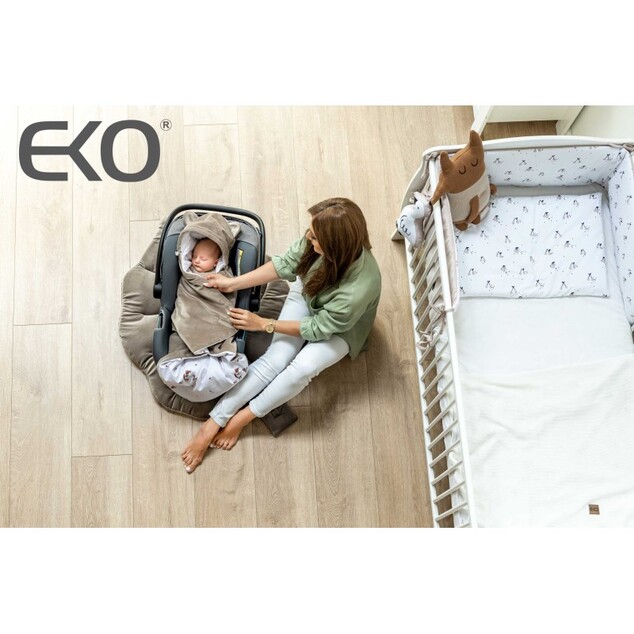 EKO Borsa avvolgente per seggiolino auto VELVET Fox 110x100 cm