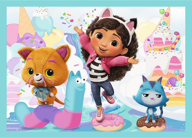 Trefl Puzzle 4v1 Gabby's Dollhouse - Gabbys großes Abenteuer