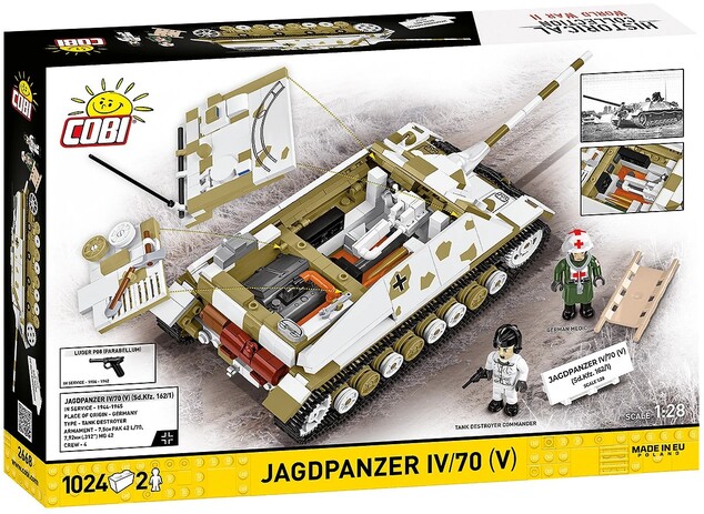 Cobi II WW Njemački lovac tenkova Jagdpanzer 38 (t) Chwat, 1:28, 1012 k, 2 f