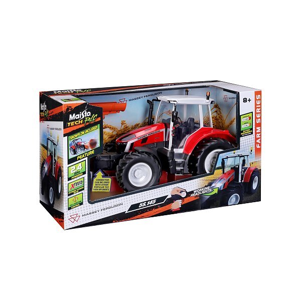 Maisto RC - Massey Ferguson Traktor s radlicou so svetlami, 2,4 GHz