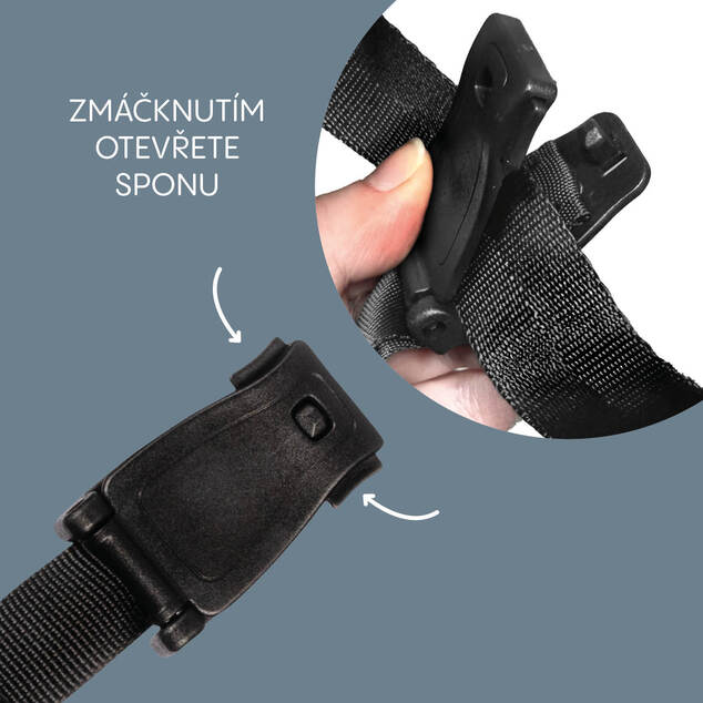 Zámok bezpečnostného pásu pre autosedačky DELUXE, Black