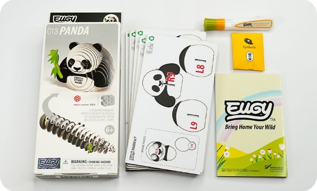 EUGY Panda 3D kartonová skládačka