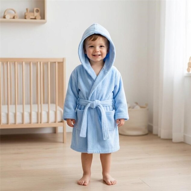 Detský froté župan New Baby blue