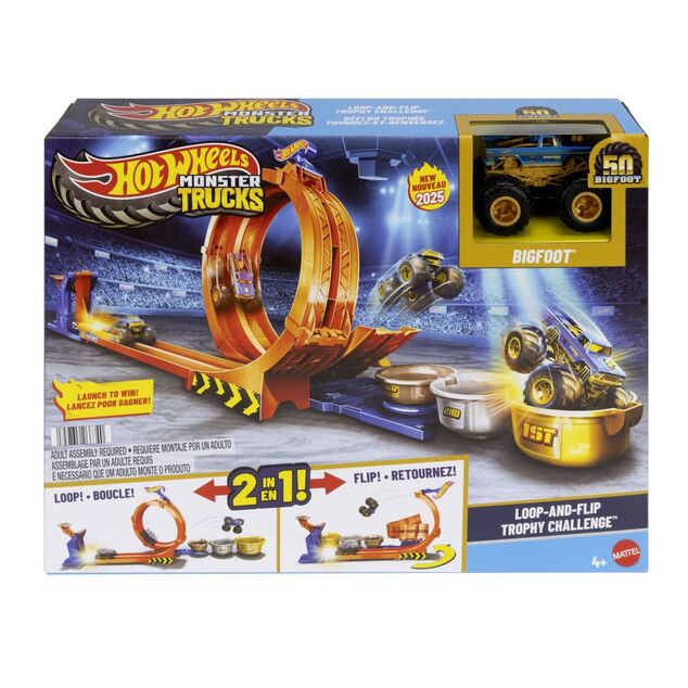 Mattel Hot Wheels Monster Trucks dráha se smyčkou a Bigfootem, JBX64