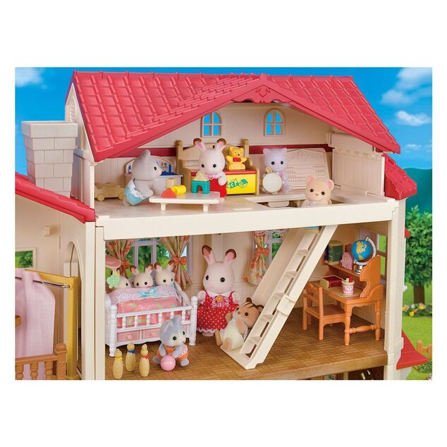 Sylvanian Families Poschodový dom s červenou strechou a svetlami