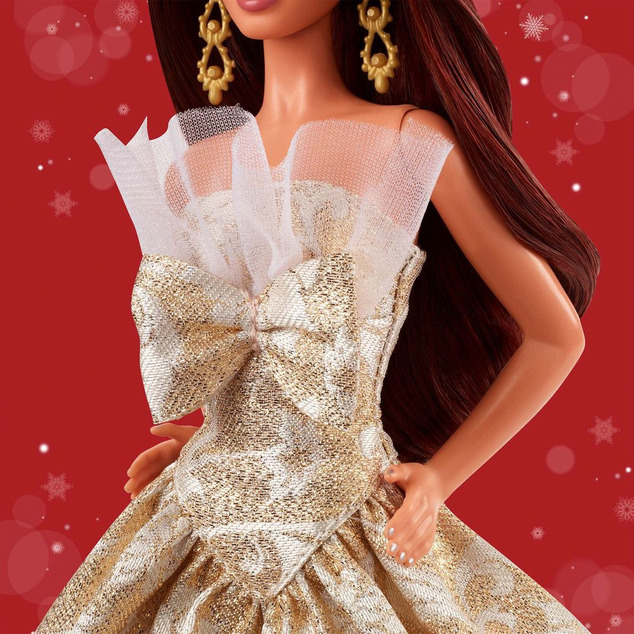 Mattel Barbie Vianočná bábika bruneta 2025