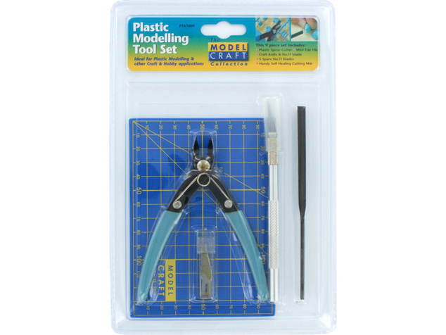 Modelcraft náradie pre plastikové modely (sada 9ks)