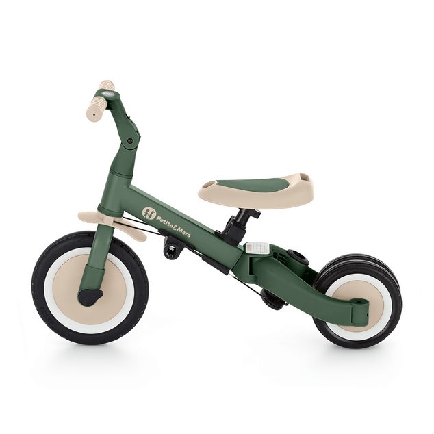 PETITE&amp;MARS Triciclo multifuncional 5 en 1 Turbo Plus Misty Green