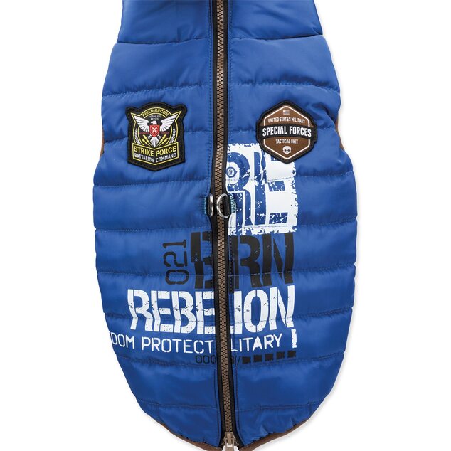 Saint-Malo coat with harness, S: 33 cm, blue