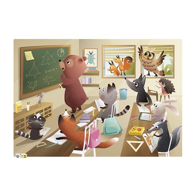 SENTOSPHERE Puzzle pentru copii Trăiască școala 2x24 piese