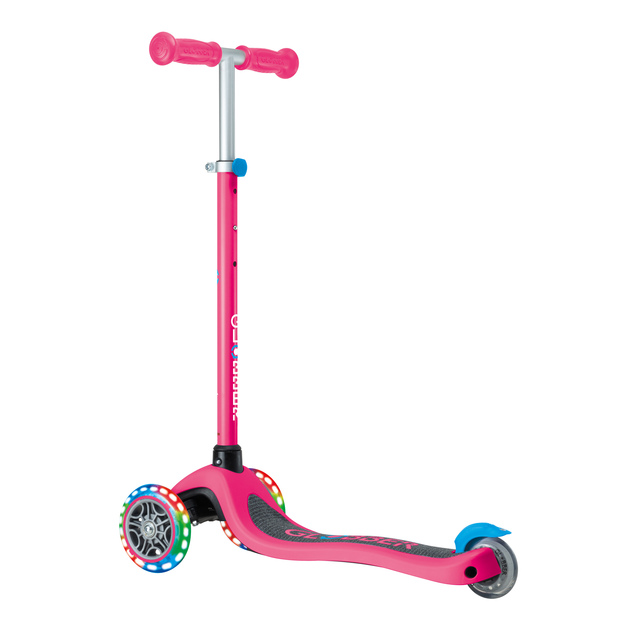 Globber detská trojkolesová kolobežka - Primo Lights V2 - Svietiace Kolieska - Fuchsia