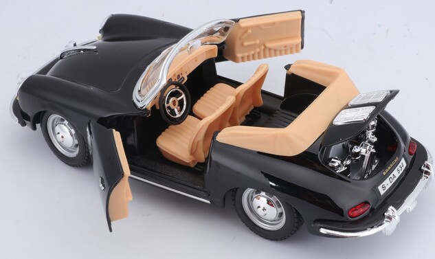 Bburago 1:24 Porsche 356 B Cabriolet Schwarz