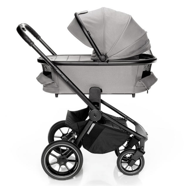 Set kočík Move Cross 3 + hlboká korba Move XL 3 + autosedačka, Metal Grey