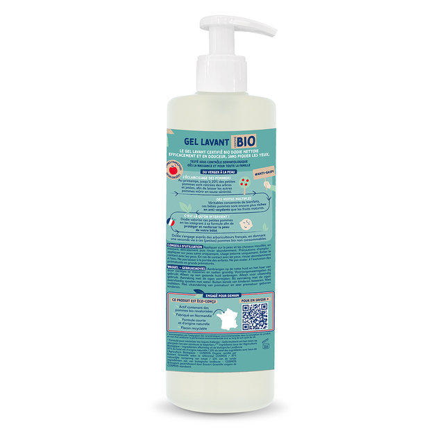 Dodie Organic Kinderwaschgel für Haare, Körper und Gesicht 3 in 1 (400 ml)