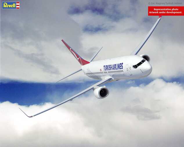Plastic ModelKit letadlo 03772 - Boeing 737-800 "Turkish Airlines" (1:144)