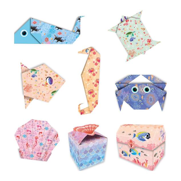 Janod Atelier Sada Mini Origami papierové skladačky Magický oceán