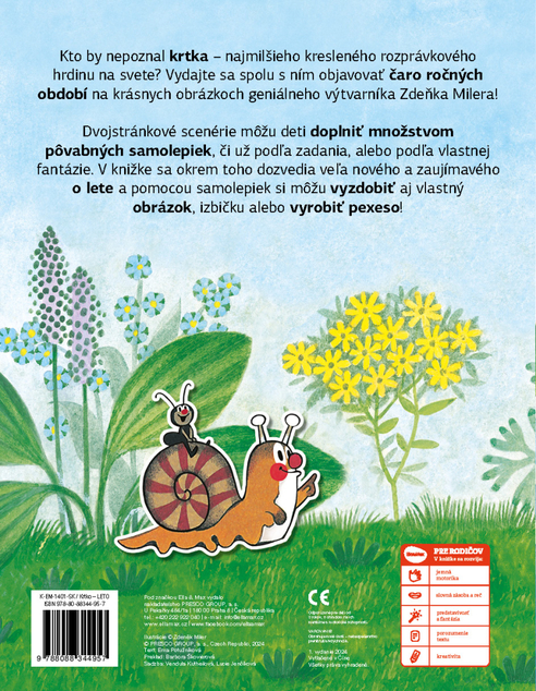 KRTKO a LETO Kniha samolepiek