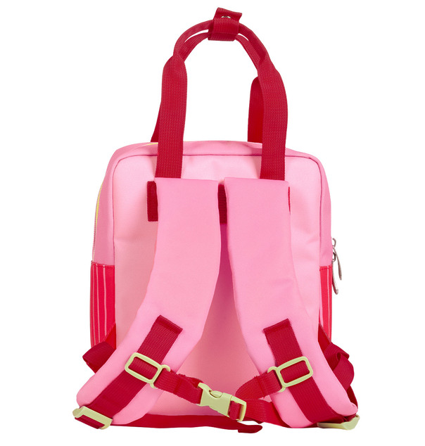 A Little Lovely Company – kleiner quadratischer Rucksack – fröhliche Kirschen