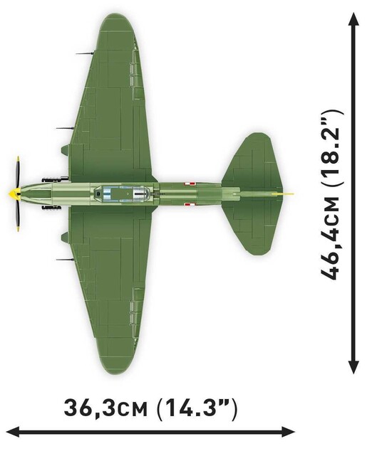 Cobi 5744 II WW Iljušin Il-2 Šturmovik, 1:32, 636 k, 2 f