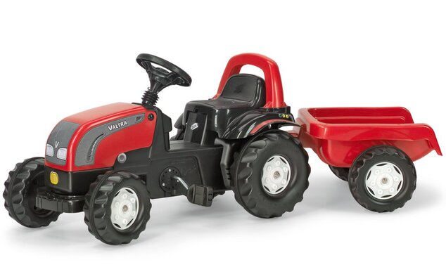 Rollytoys Tretaktor Rolly Kid Valtra mit Anhänger rot