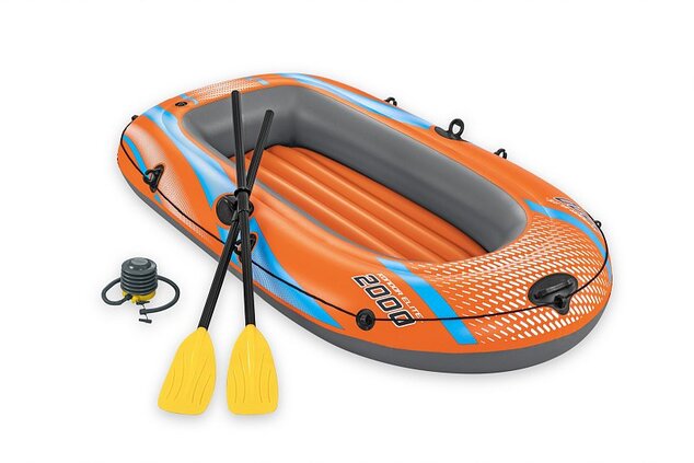 Aufblasbares Boot Kondor Elite 2000 Set (Boot, 1 Paar Paddel, Handpumpe), 196x106 cm