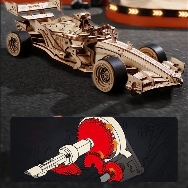 RoboTime 3D Holzpuzzle Rennwagen