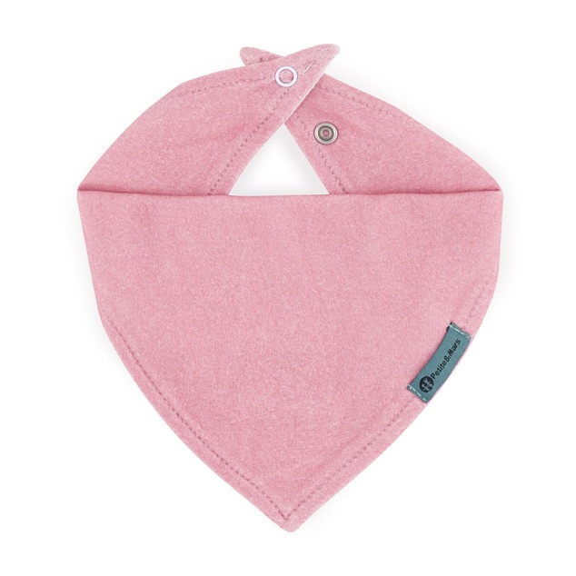 PETITE&amp;MARS Podbradník bandana Luke 2 ks Beige Strawberies&amp;Dusty Rose 3m+