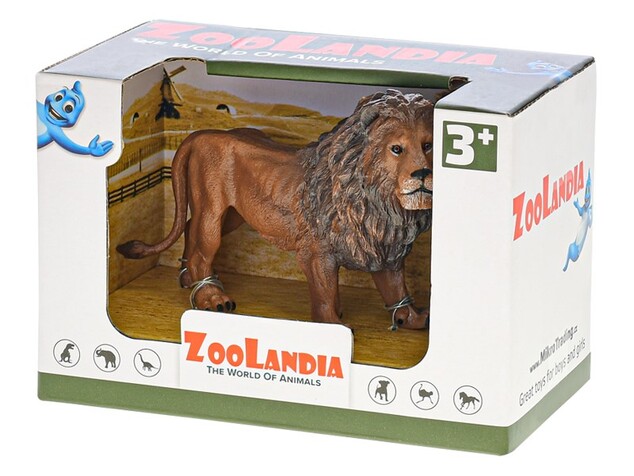 Zoolandia Löwe/Löwe mit Jungtier 13 cm im Karton